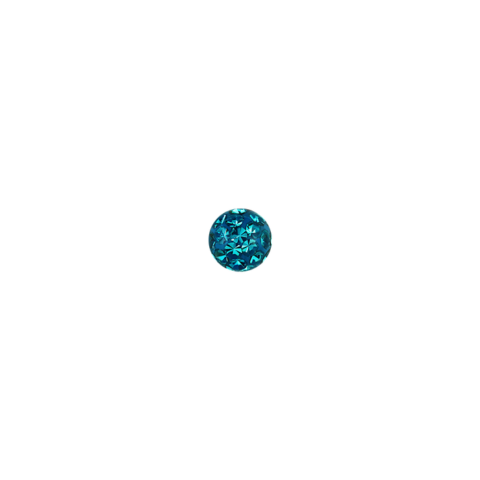 14g 5mm Blue Zircon Ferido Externally Threaded Ball 5mm / Blue Zircon / Acrylic