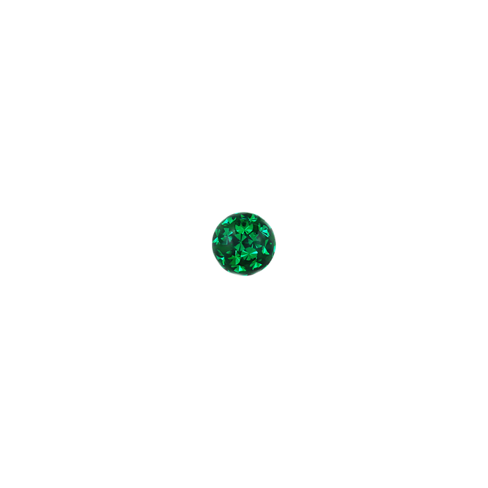 14g 5mm Emerald Ferido Externally Threaded Ball 5mm / Emerald / Acrylic