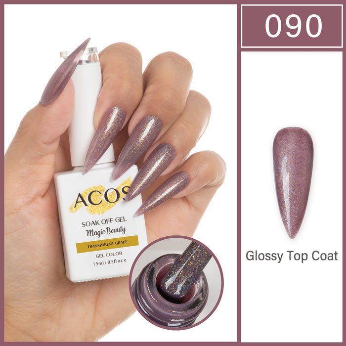 ACOS Magic Beauty Gel Polish TRANSPARENT GRAPE (090) - Lashmer