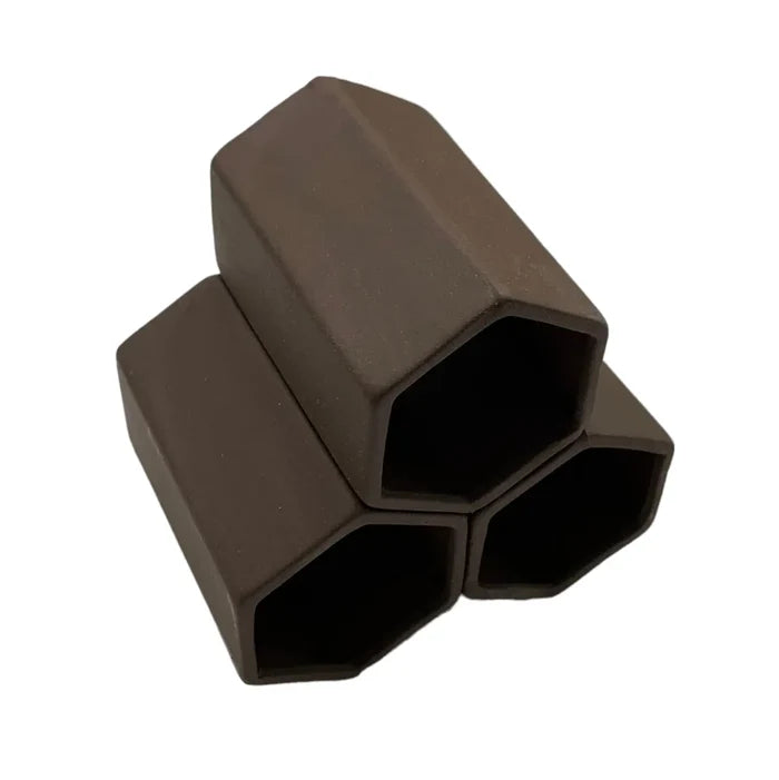 Aquarium Triple Hexagon Cave — three stacked hexagonal cave tubes