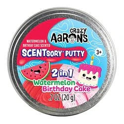 Crazy Aarons Scentsory Putty Watermelon Birthday Cake 2 in 1