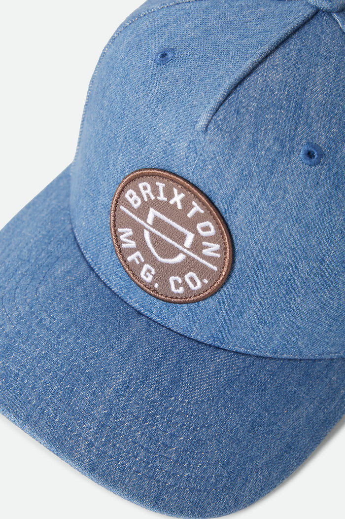 Unisex Crest Netplus Snapback in the color Medium Rinse Denim - Additional Laydown image