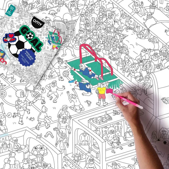 Giant Colouring Poster - Recycled Paper - Football/Goal - Lifestyle Cut