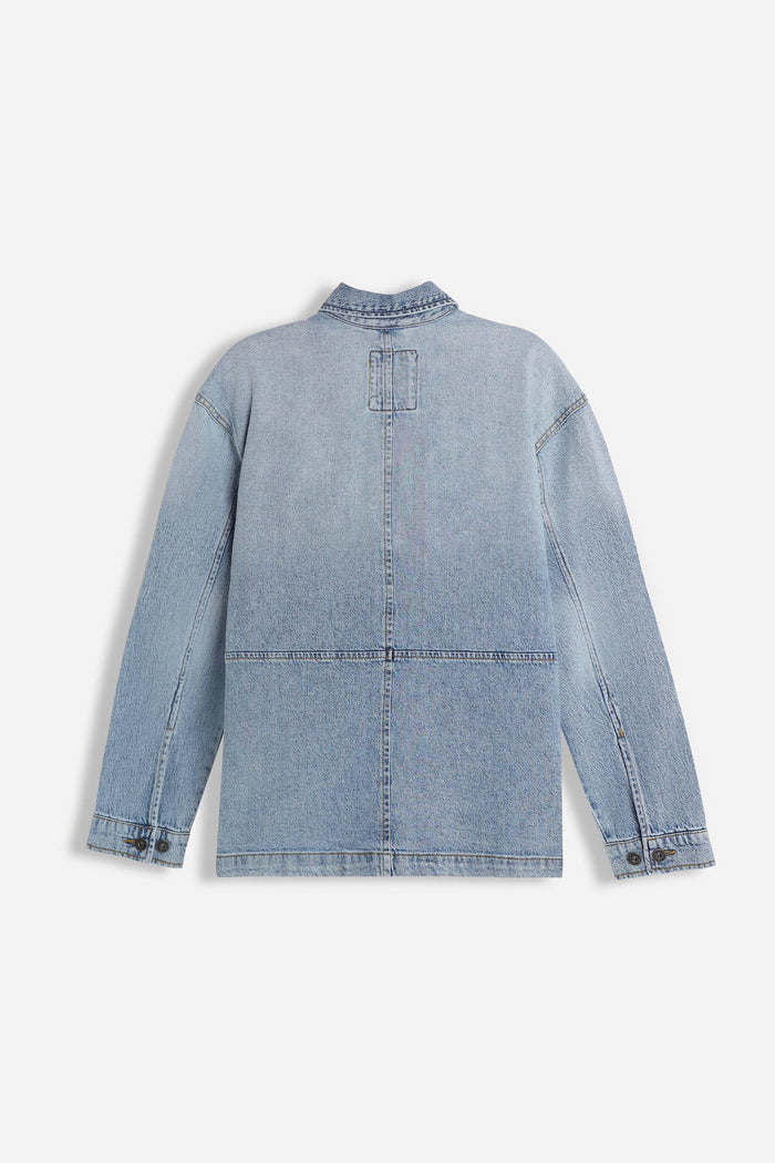 GIUBBOTTO OVERSHIRT DENIM CELESTE