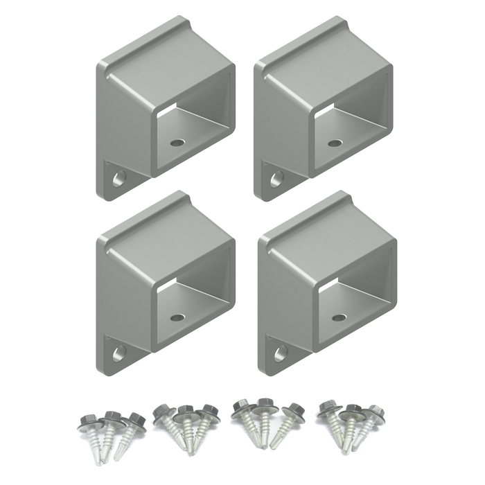 HOMESAFE Flat Top Pool Fencing Brackets - 38 x 25mm Fence Bracket - Standard - Shale Grey - Image 1