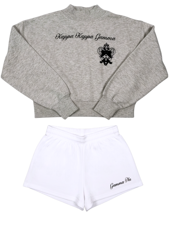Kappa Kappa Gamma Crest Mockneck