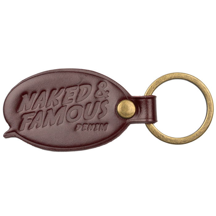 Leather Key Charm - Shell Cordovan - Oxblood by Naked & Famous Denim