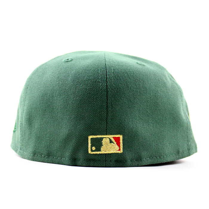 Los Angeles Dodgers 40th Anniversary New Era 59Fifty Fitted Hat (Pine Green Burnt Wood Brown Gray Under Brim)