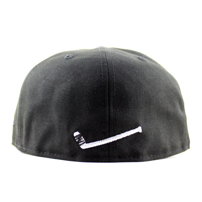 Los Angeles Kings Skull Mask Kings Patch New Era 59Fifty Fitted Hat (Black Gray Under brim)