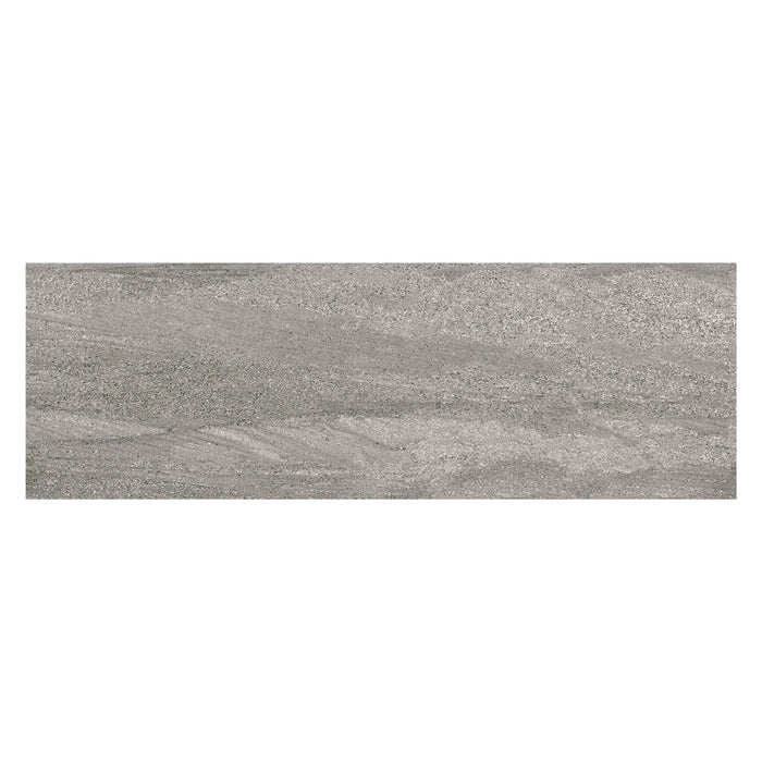 Rectangular grey stone effect tile on a white background