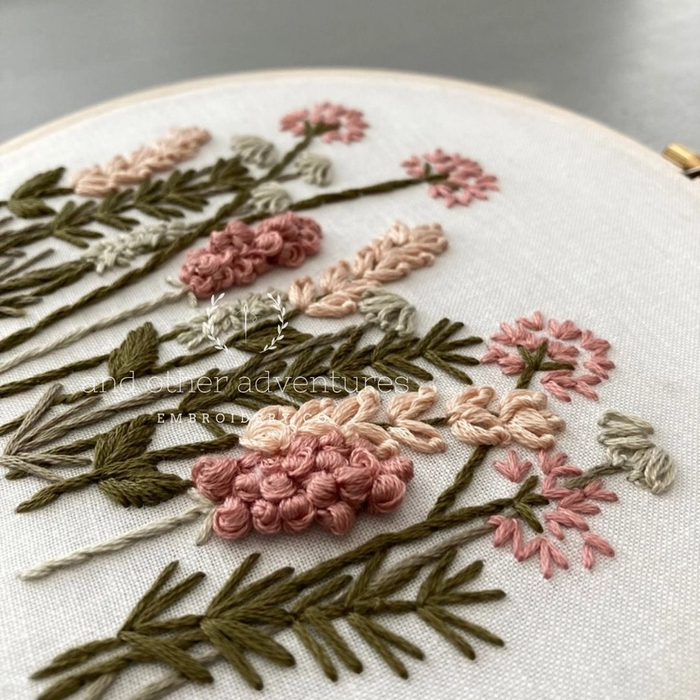 Meadow Blush & Olive Hand Embroidery Kit #4078WS