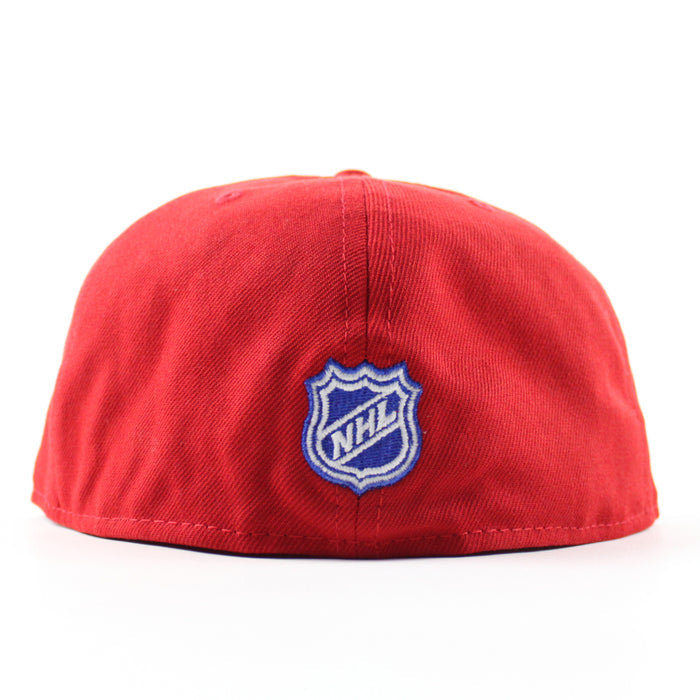 New York Rangers 85TH Anniversary New Era 59Fifty Fitted Hat (Scarlet Red Gray Under brim)