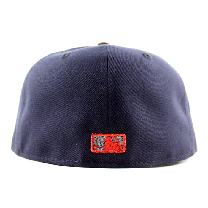 Oakland Athletics Ricky Henderson New Era 59Fifty Fitted Hat (Dark Blue Brown Gray Under Brim)