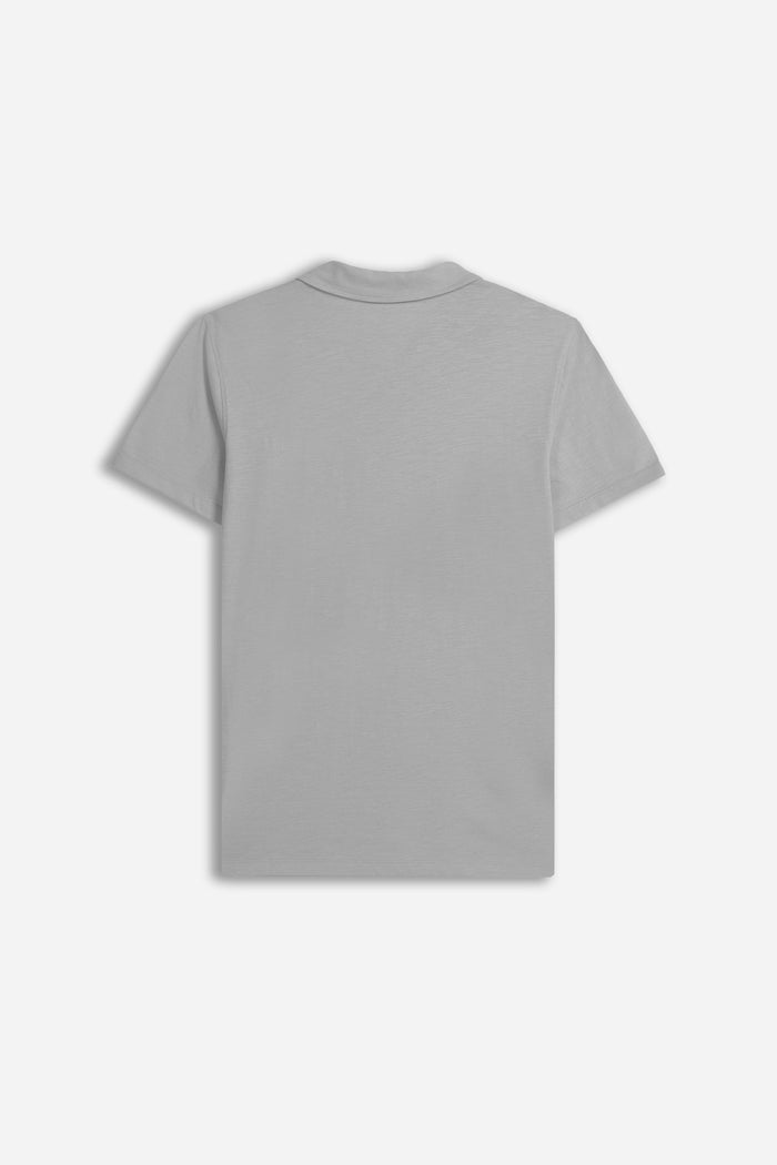 POLO SLUB CON COLLO DERBY GRIGIO SCURO