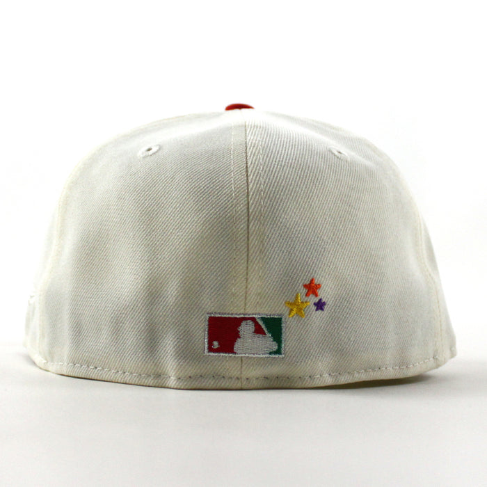 🚨PRE-ORDER🚨 Anaheim Angels 50th Anniversary New Era 59Fifty Fitted Hat (Chrome White Kelly Green Sky Blue Under Brim)