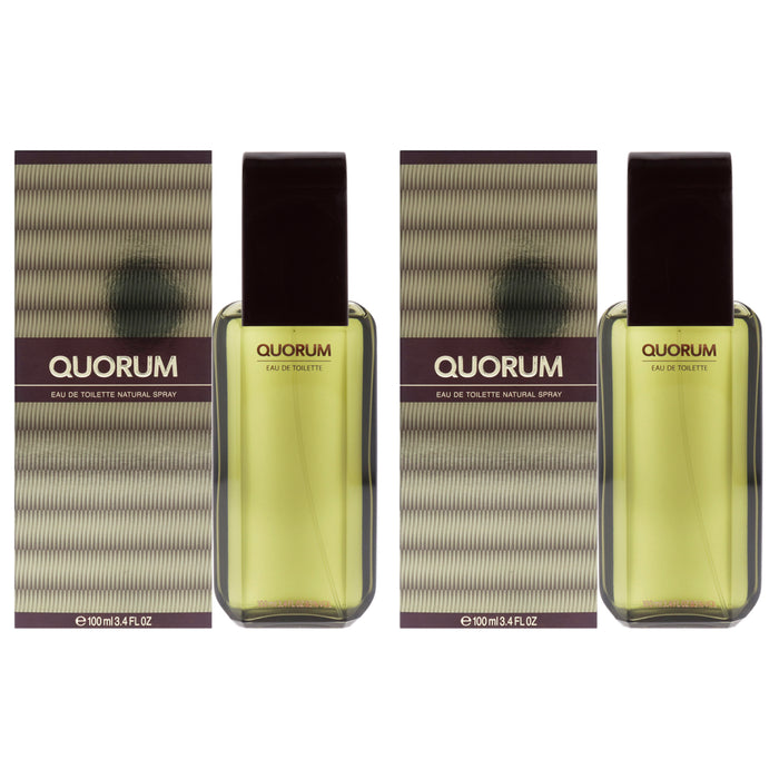 Quorum by Antonio Puig for Men - 3.4 oz EDT Spray - Pack of 2