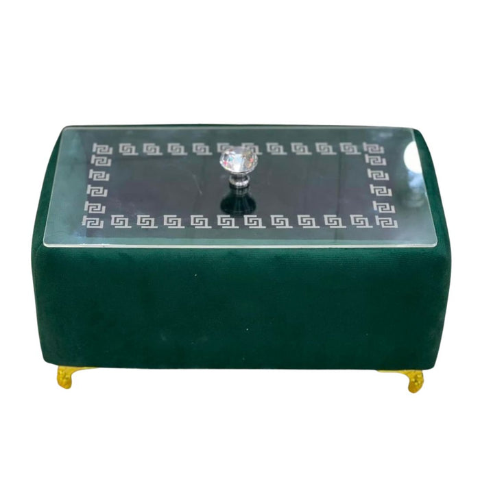 Rectangular Turkish Style Velvet Naan Roti Bread Box Container