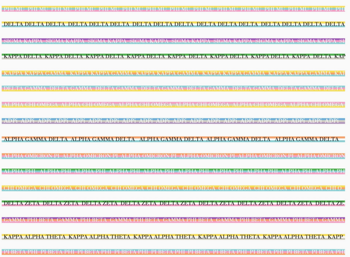 Sorority Colorful Purse Strap