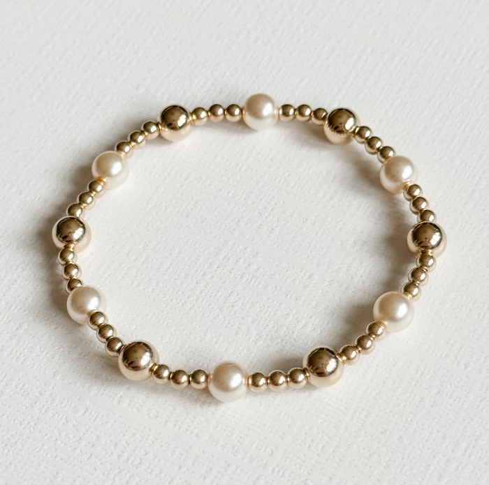 Sunrise Pearl and Gold Bracelet | Waterproof