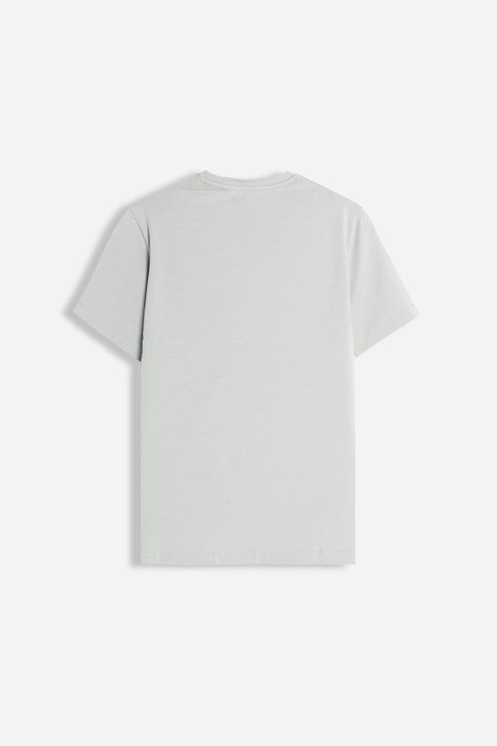T-SHIRT GIROCOLLO BASIC STRETCH GRIGIO GHIACCIO