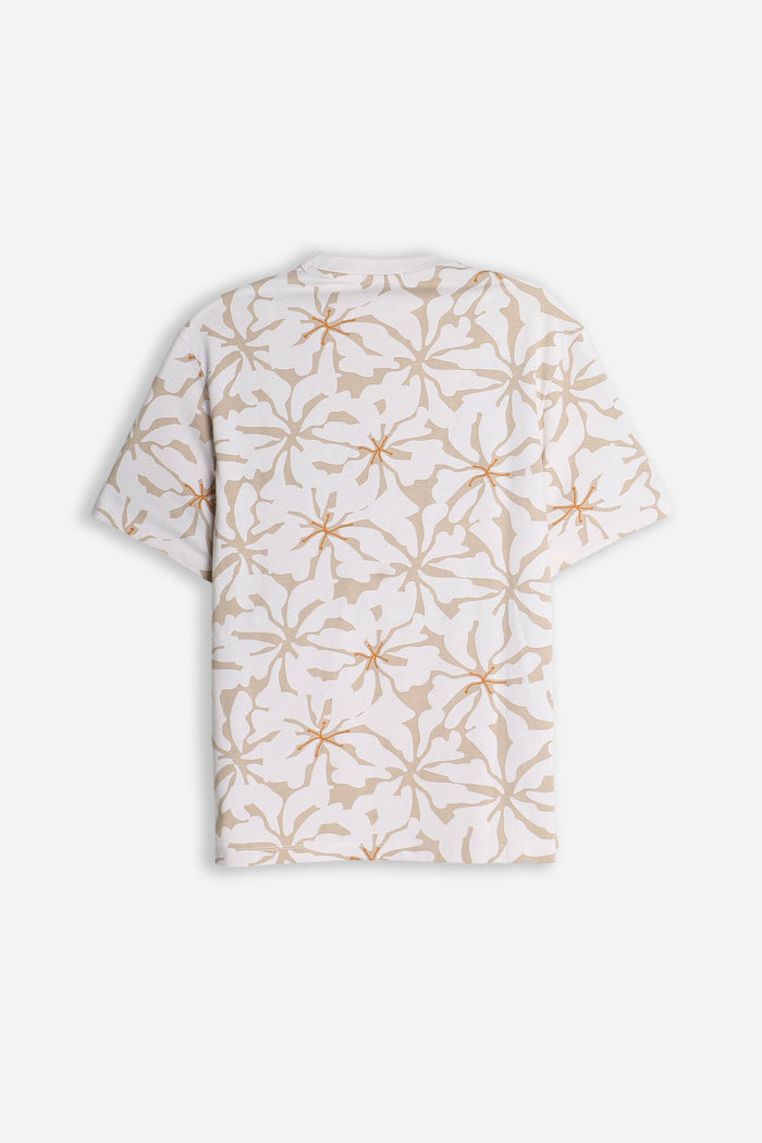 T-SHIRT GIROCOLLO FANTASIA F-BEIGE