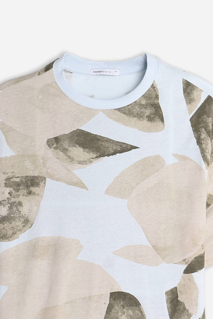 T-SHIRT GIROCOLLO FANTASIA F CIELO