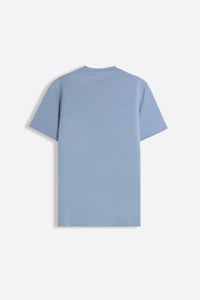 T-SHIRT SCOLLO A V BASIC STRETCH POLVERE