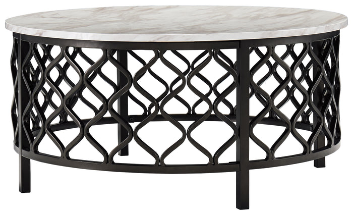 Trinson T691-8 GrayBlack Round Cocktail Table