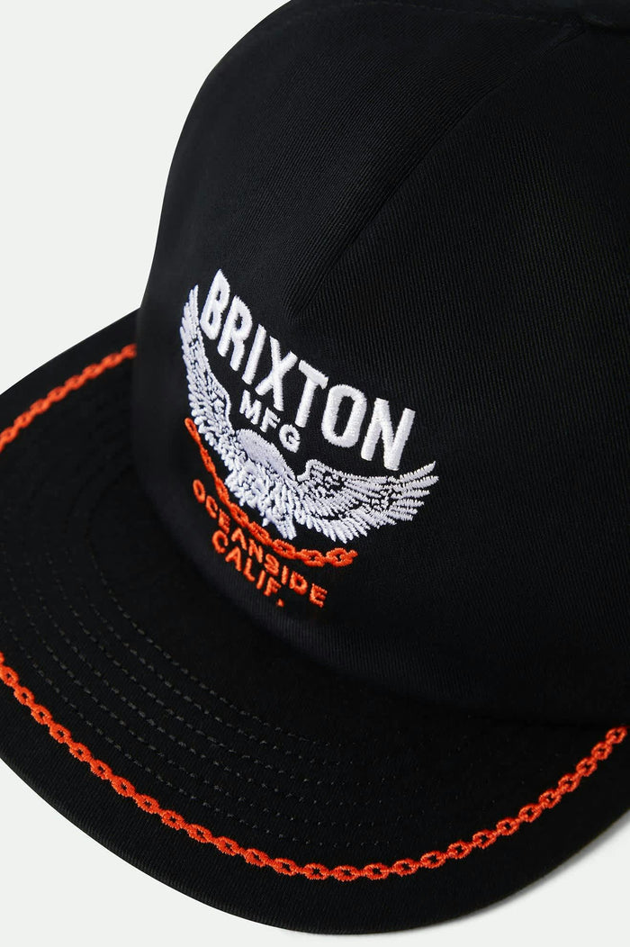 Unisex Waller Snapback in the color Black - Additional Laydown image