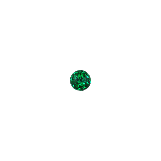 14g 5mm Emerald Ferido Externally Threaded Ball 5mm / Emerald / Acrylic