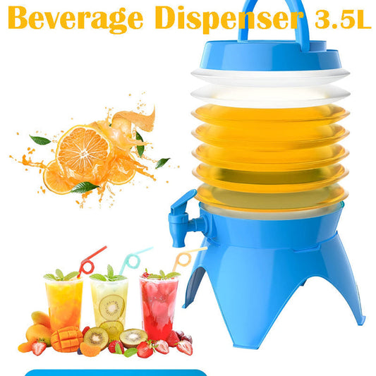 3.5-Liter Mini Portable Manual Foldable Multi-Purpose Beverage Dispenser
