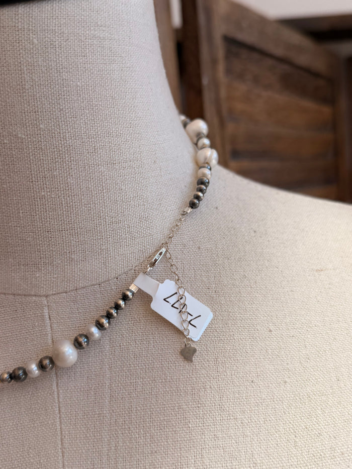 17" Freshwater Pearl Sterling Silver Necklace