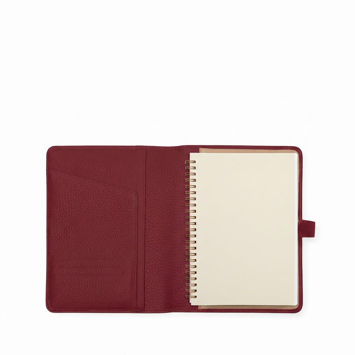 A5 Snap Spiral Journal Garnet Red