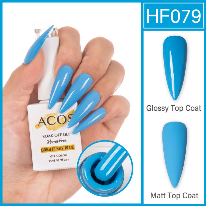ACOS Hema Free Gel Colour BRIGHT SKY BLUE (079) - Lashmer