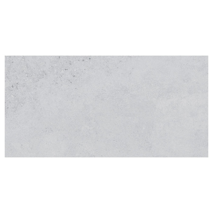 Rectangular gray tile with a subtle pattern on a white background