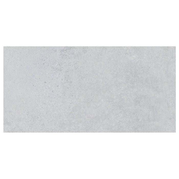 Rectangular gray tile with a subtle pattern on a white background