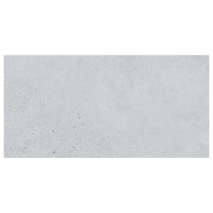 Rectangular gray tile with a subtle texture on a white background