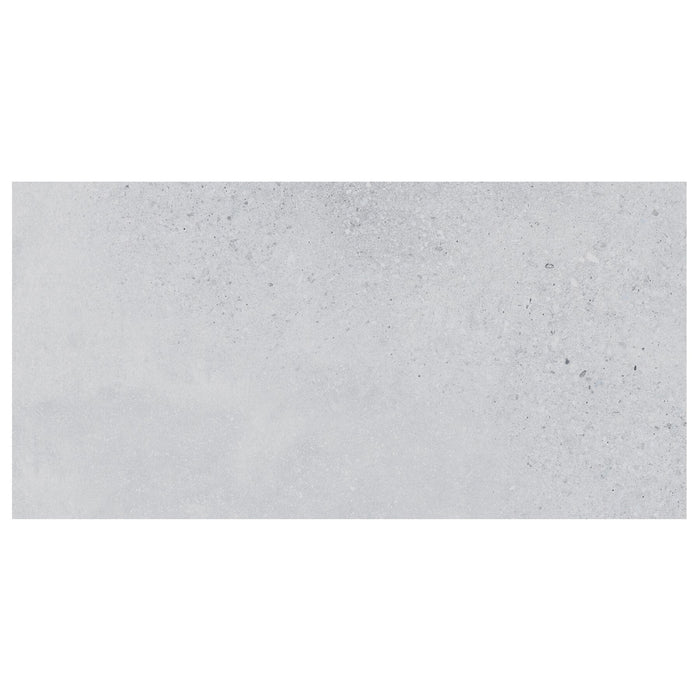 Rectangular gray tile on a white background