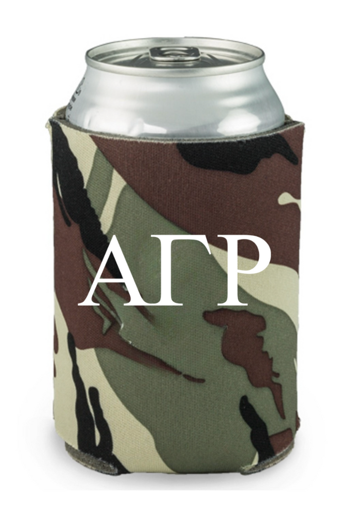 Alpha Gamma Rho Camo Koozie