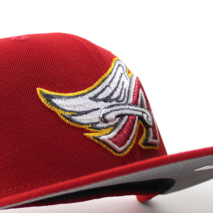 Anaheim Angels 1961 Angels Baseball New Era 59Fifty Fitted Hat (Scarlet Red Gray Under Brim)