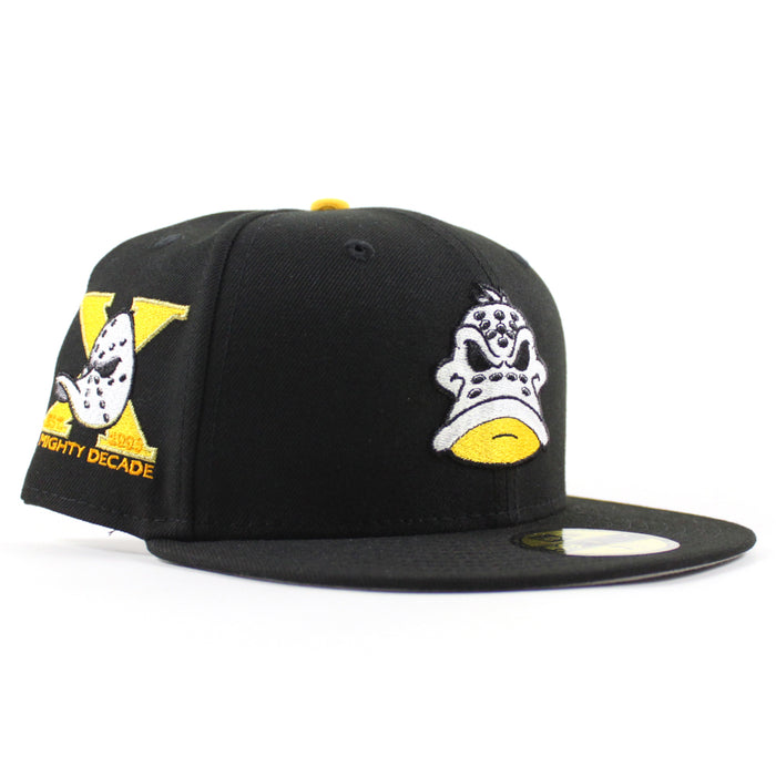 Anaheim Ducks A Mighty Decade 1993 New Era 59Fifty Fitted Hat (Black Gray Under brim)