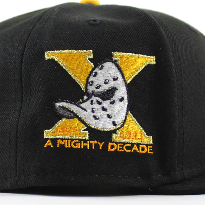 Anaheim Ducks A Mighty Decade 1993 New Era 59Fifty Fitted Hat (Black Gray Under brim)