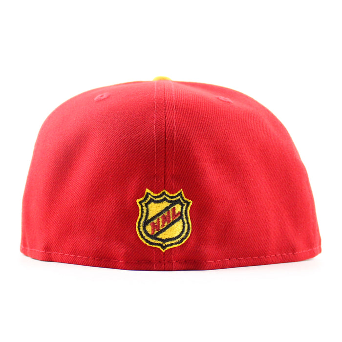 Anaheim Ducks Inaugural Season New Era 59Fifty Fitted Hat (Scarlet Red Gray Under brim)