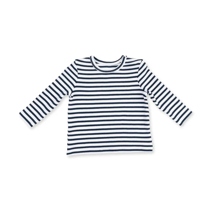 Angel Dear Varsity Jersey in Navy/White Stripe