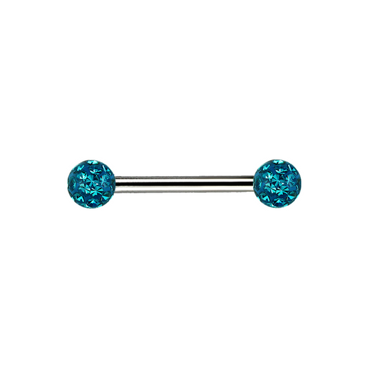 14g Titanium Ferido Jewel Bar Aquamarine 12mm / Titanium / Aquamarine Barbell