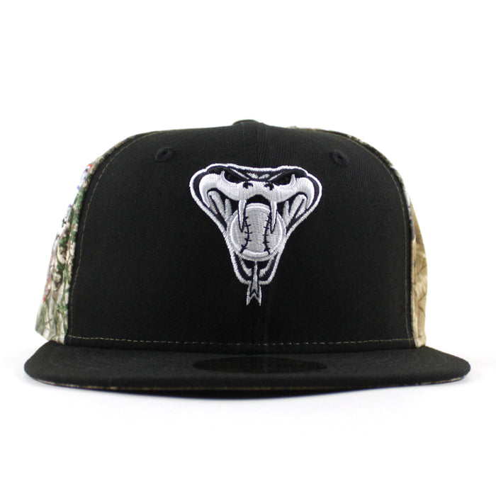 Arizona Diamondbacks 1998 Inaugural Season New Era 59Fifty Fitted Hat (Black And Real Tree Under Brim)