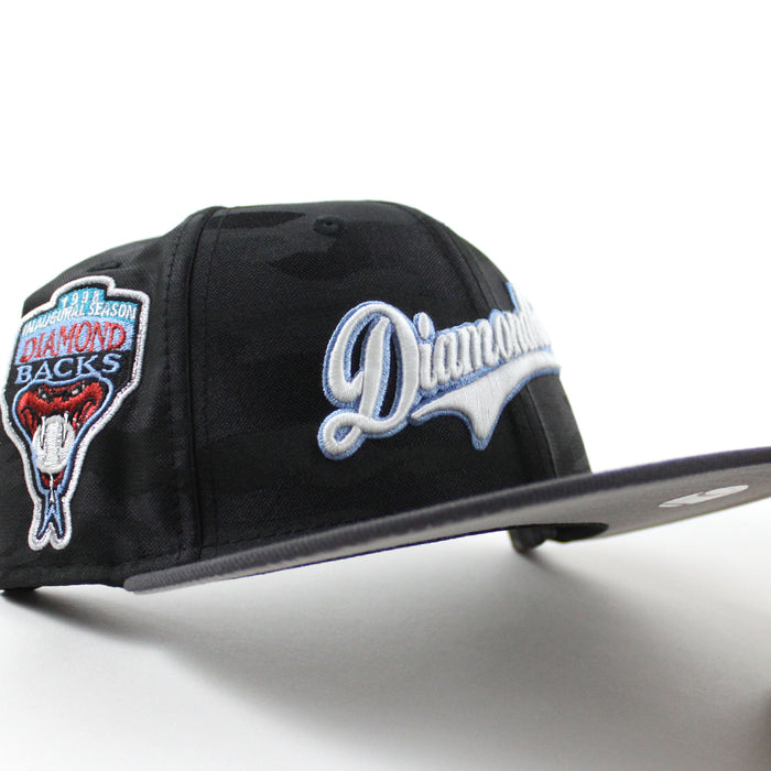 Arizona Diamondbacks 1998 Inaugural Season New Era 59Fifty Fitted Hat (Black Camouflage Graphite Gray Under Brim)