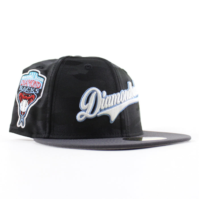 Arizona Diamondbacks 1998 Inaugural Season New Era 59Fifty Fitted Hat (Black Camouflage Graphite Gray Under Brim)