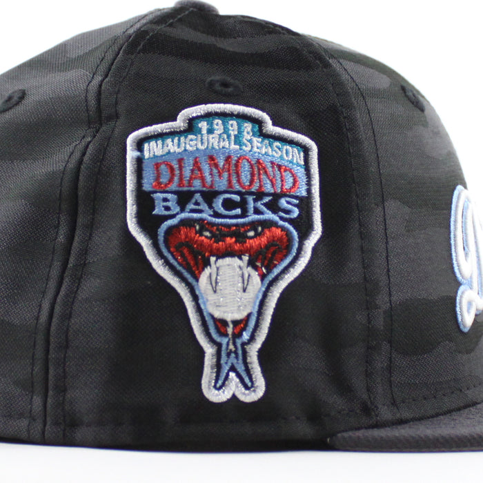 Arizona Diamondbacks 1998 Inaugural Season New Era 59Fifty Fitted Hat (Black Camouflage Graphite Gray Under Brim)