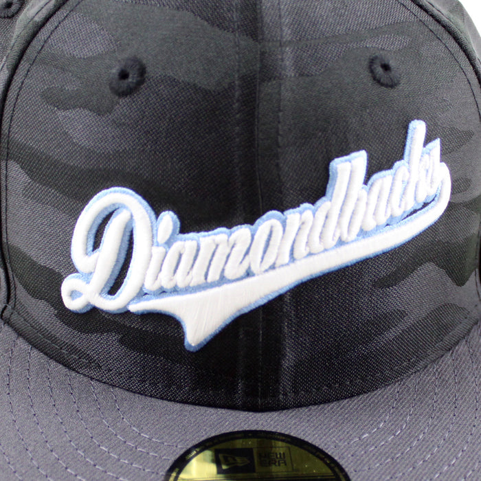 Arizona Diamondbacks 1998 Inaugural Season New Era 59Fifty Fitted Hat (Black Camouflage Graphite Gray Under Brim)